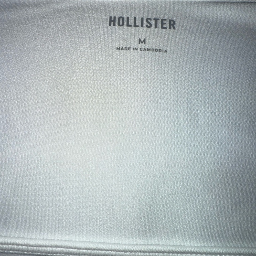 Hollister White Long Sleeve Square Neck Top Medium Casual Staple Essential - Picture 11 of 12
